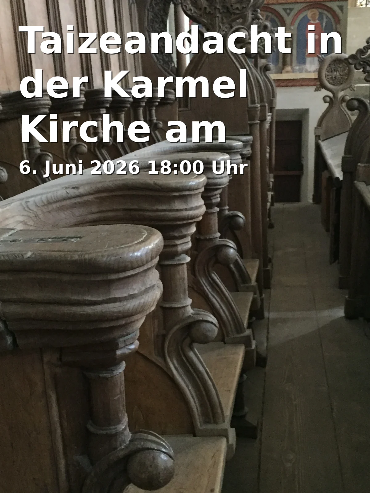 Event: Taizeandacht in der Karmel Kirche am Innenhafen in Karmel Kirche am Innenhafen, Karmelplatz 1-3, 47051 Duisburg on 6. Juni 2026