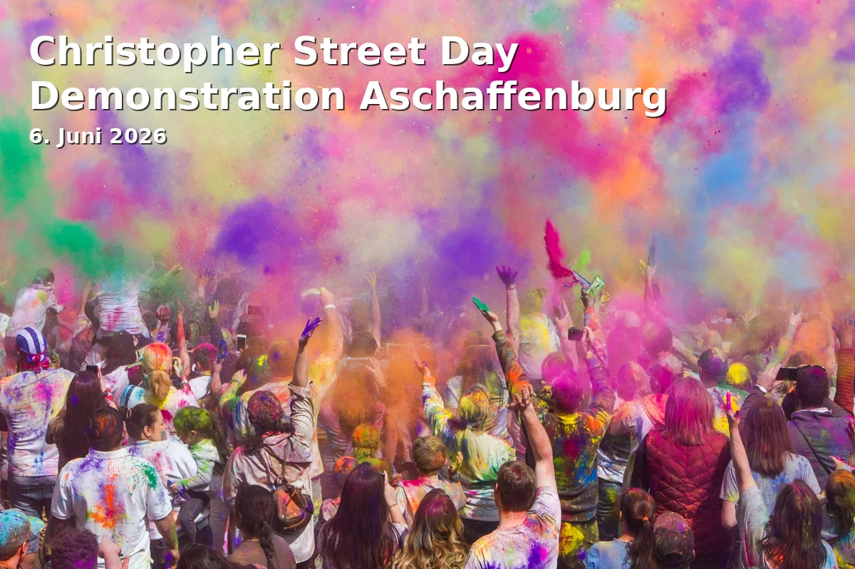 Christopher Street Day Demonstration Aschaffenburg