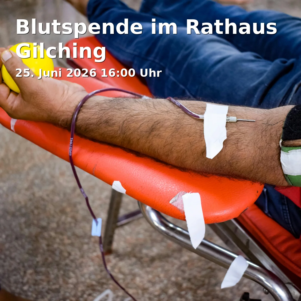 Event: Blutspende im Rathaus Gilching in Rathausplatz 1, 82205 Gilching on 25. Juni 2026
