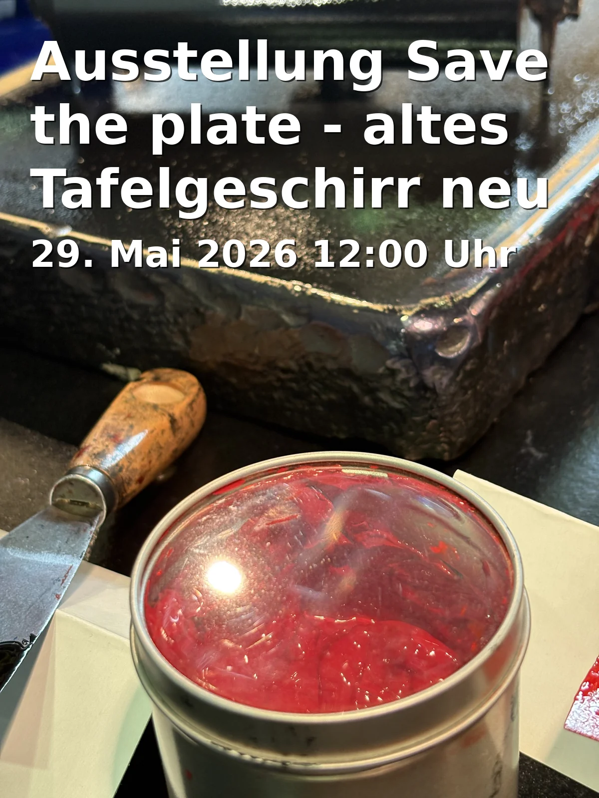 Event: Exhibition Save the plate - old tableware staged anew in AKUSO Regensburg, Haidplatz 3, 93047 Regensburg on 29. May 2026