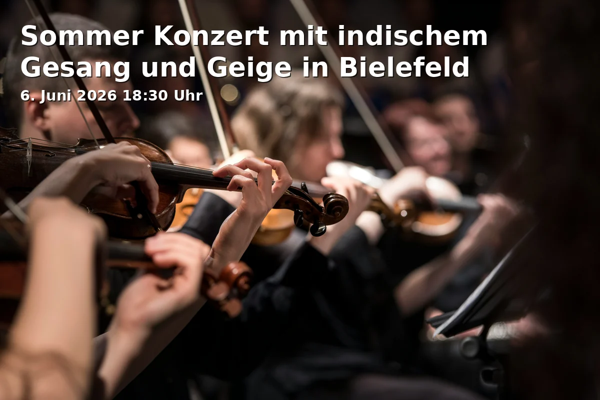 Event: Summer Concert with Indian Singing and Violin in Bielefeld in VHS Ravensberger Spinnerei, Historischer Saal, Ravensberger Park 1, 33607 Bielefeld on 6. June 2026