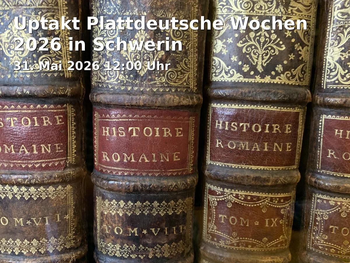 Uptakt Plattdeutsche Wochen 2026 in Schwerin