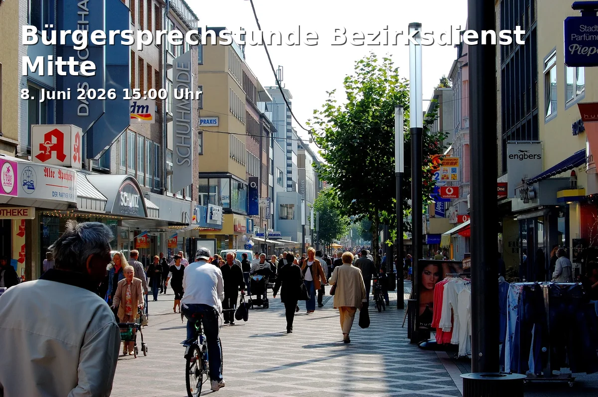 Event: Bürgersprechstunde Bezirksdienst Mitte in Bezirksdienststelle Mitte, Paulstraße 4, Gelsenkirchen on 8. Juni 2026
