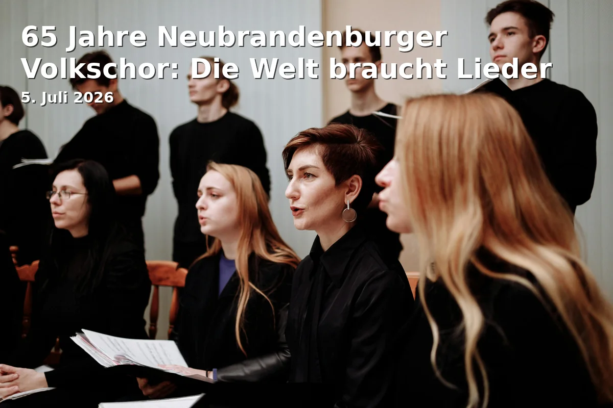 Event: 65 Jahre Neubrandenburger Volkschor: Die Welt braucht Lieder in Haus der Kultur und Bildung, Marktplatz 1, 17033 Neubrandenburg on 5. Juli 2026