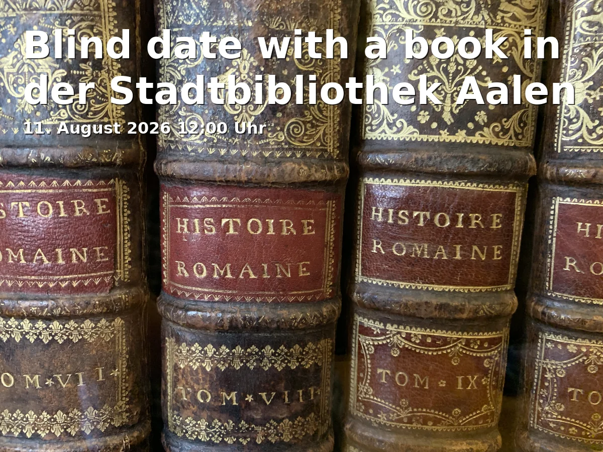 Event: Blind date with a book at the City Library Aalen