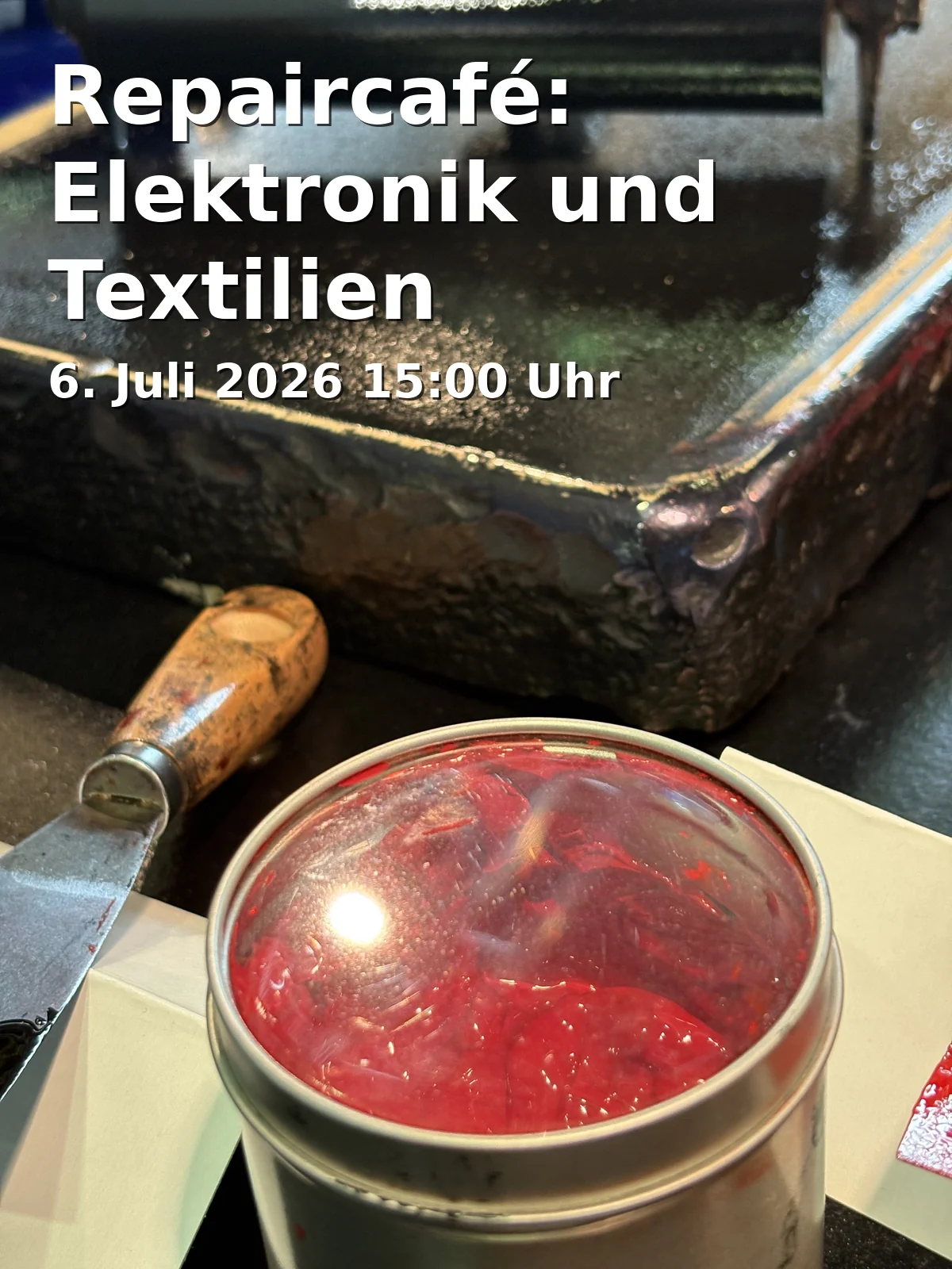 Event: Repaircafé: Elektronik und Textilien in Nachhaltigkeitszentrale, Kortumstraße 93, 44787 Bochum on 6. Juli 2026