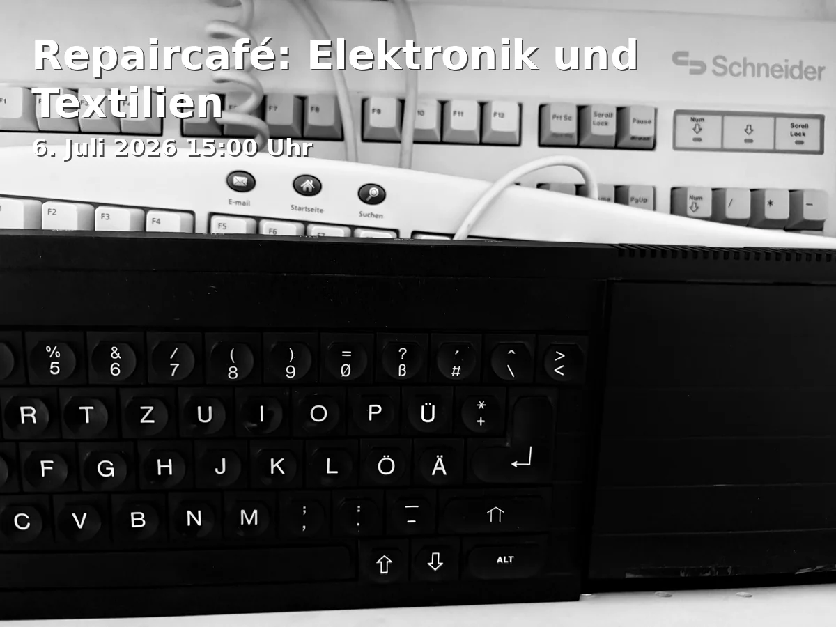 Event: Repair Café: Electronics and Textiles in Nachhaltigkeitszentrale, Kortumstraße 93, 44787 Bochum on 6. July 2026