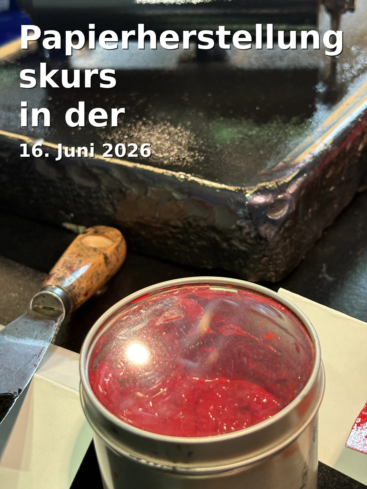 Event: Papierherstellungskurs in der Familienbildungsstätte in Familienbildungsstätte der Stadt Bochum, Zechenstraße 10, 44791 Bochum on 16. Juni 2026
