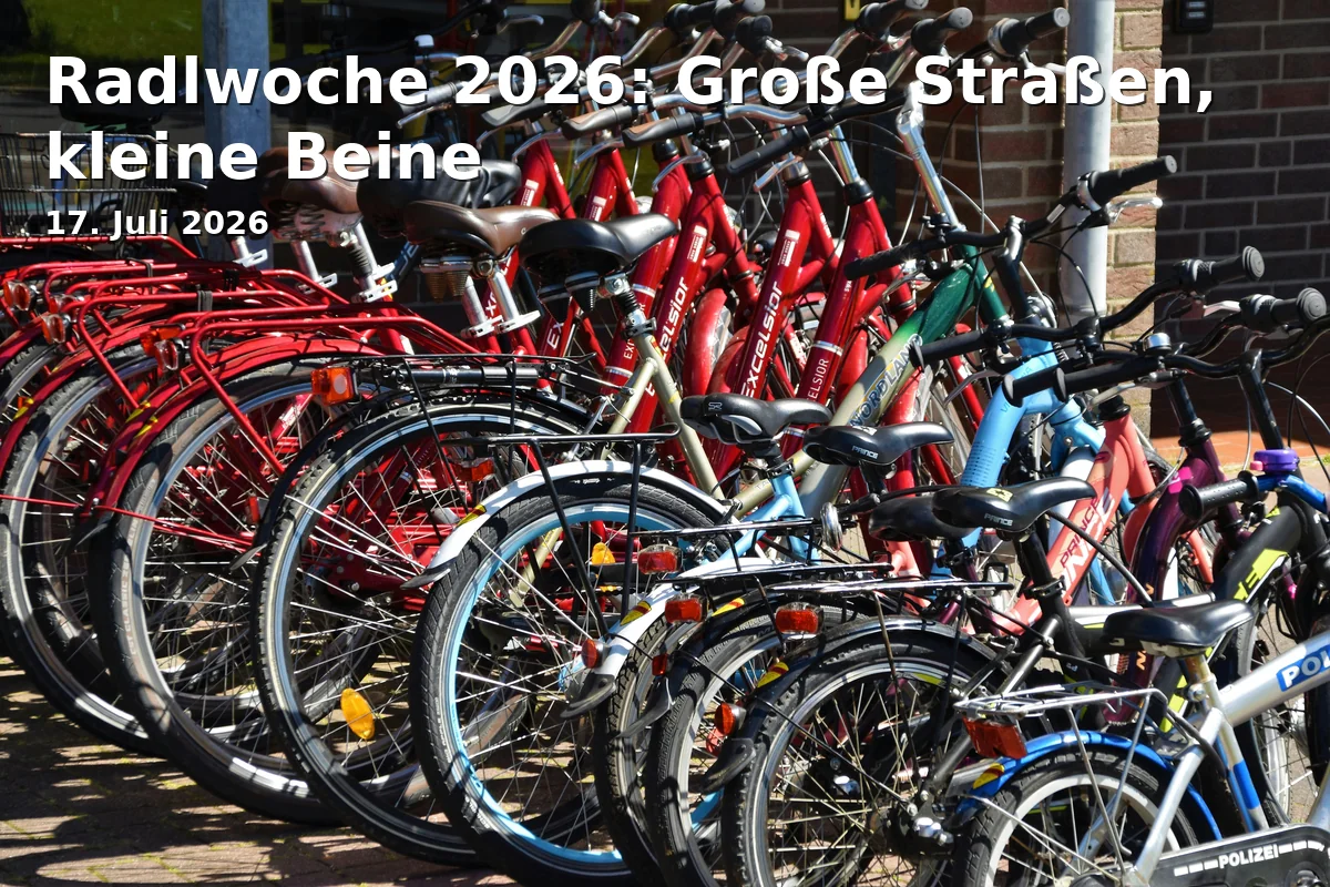 Event: Radlwoche 2026: Große Straßen, kleine Beine in Wasserspielplatz Sheridanpark, Augsburg on 17. Juli 2026