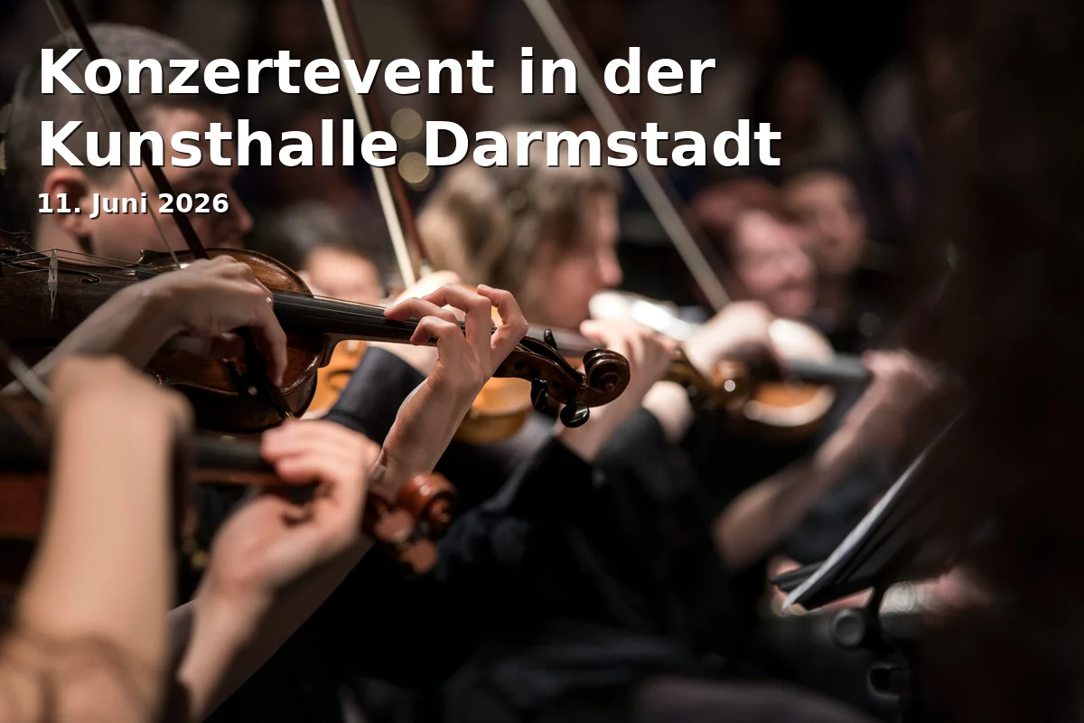 Event: Concert Event at the Kunsthalle Darmstadt in Kunsthalle Darmstadt, Steubenplatz 1, 64293 Darmstadt on 11. June 2026