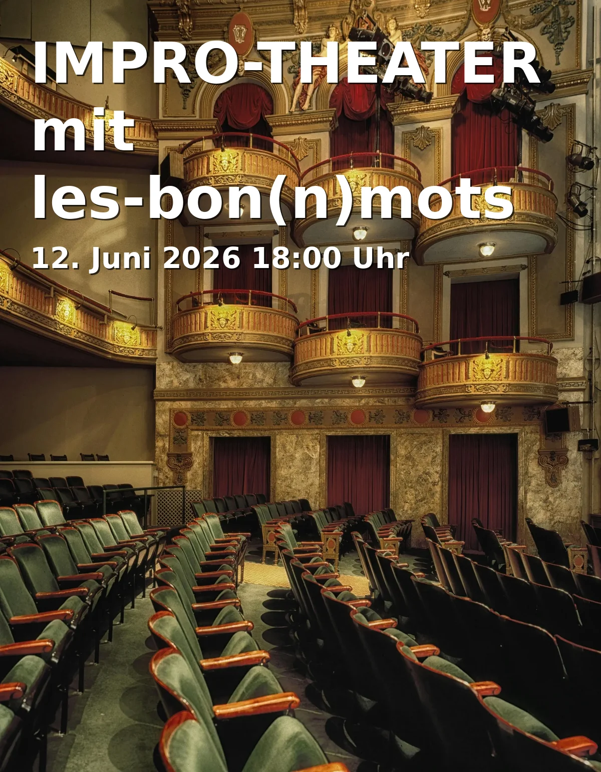 Event: IMPRO-THEATER mit les-bon(n)mots im Ge-Nuss-Ecke in Begegnungscafé Ge-Nuss-Ecke, Lannesdorfer Straße 2-4, 53179 Bonn on 12. Juni 2026