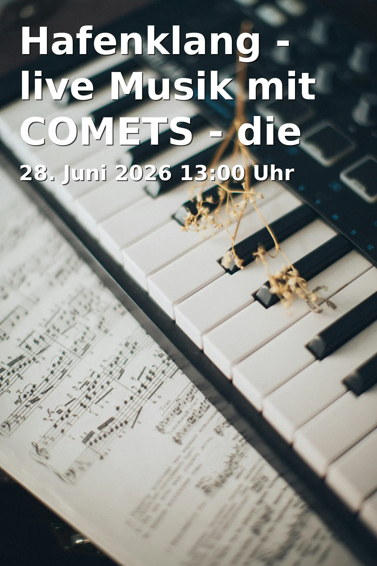 Event: Hafenklang - live music with COMETS - the oldie band in Biergarten Mühlenweide, Dammstraße 1D auf der Mühlenweide, 47119 Duisburg on 28. June 2026