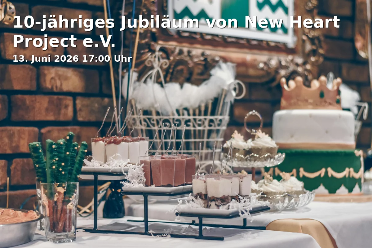 Event: 10th Anniversary of New Heart Project e.V. in Jacob-Burckhardt-Straße/Leopoldring, 79098 Freiburg on 13. June 2026