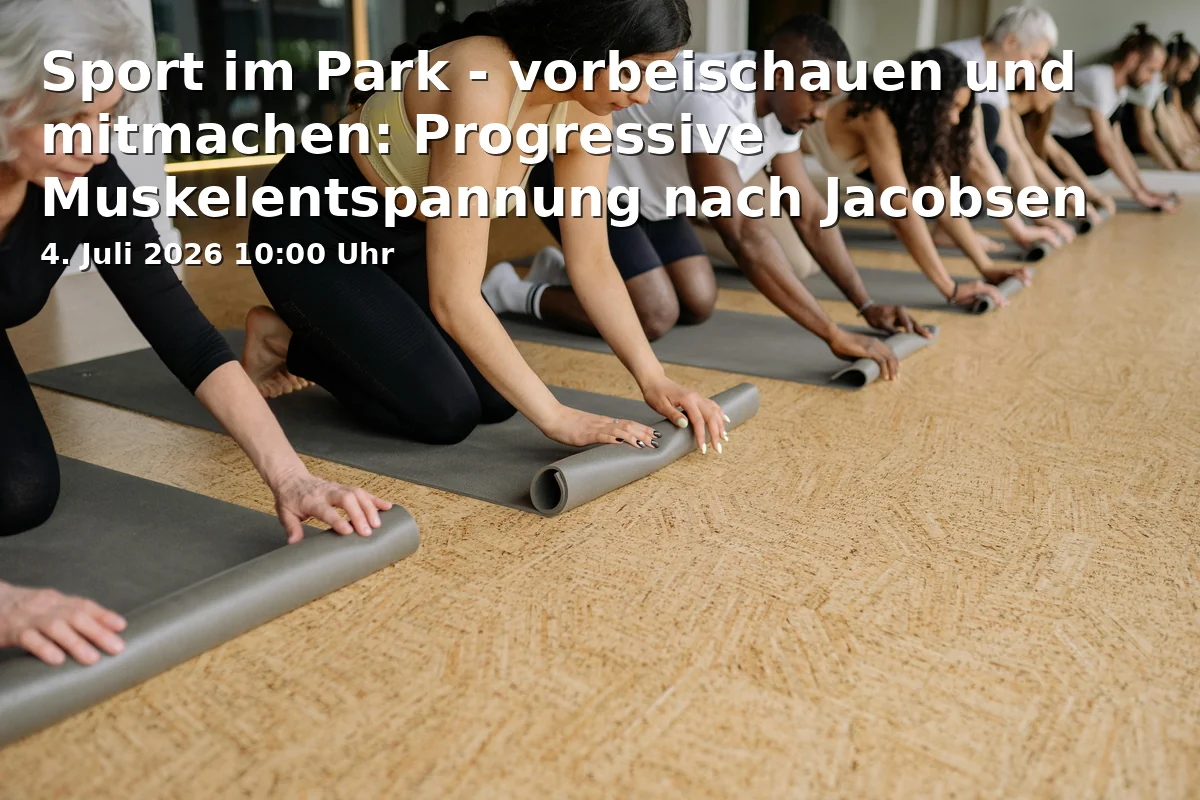 Event: Sport im Park - vorbeischauen und mitmachen: Progressive Muskelentspannung nach Jacobsen mit Marion Felgendreher