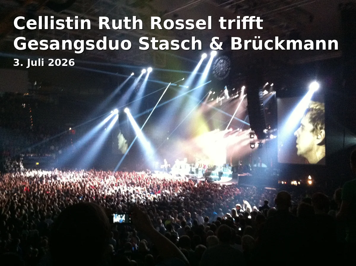 Event: Cellistin Ruth Rossel trifft Gesangsduo Stasch & Brückmann in Brunnenhof, Zeugplatz 4, Augsburg on 3. Juli 2026