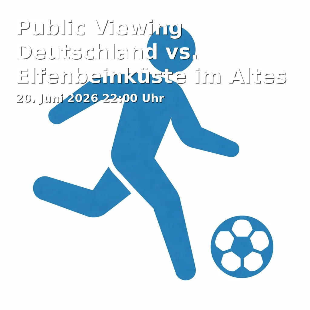 Event: Public Viewing Deutschland vs. Elfenbeinküste im Altes Rathaus Bielefeld in Altes Rathaus, Niederwall 25, 33602 Bielefeld on 20. Juni 2026