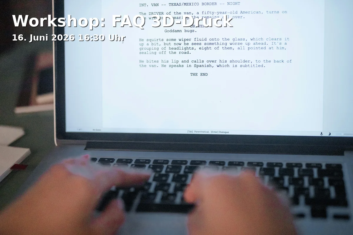 Event: Workshop: FAQ 3D-Druck in SMARTCity-Studio, Heinrichstraße 30, 07545 Gera on 16. Juni 2026