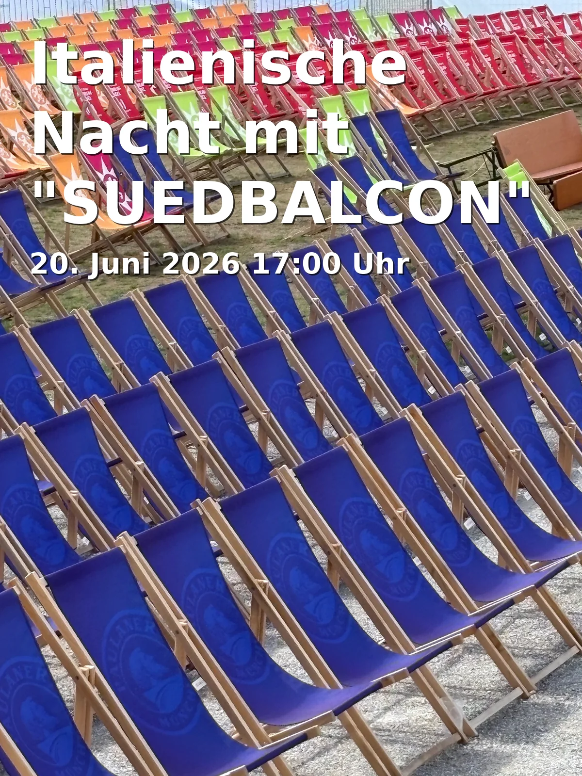 Event: Italienische Nacht mit "SUEDBALCON" im Chiemseebad Seebruck in Chiemseebad Seebruck, Am Chiemseepark 9, Seebruck on 20. Juni 2026