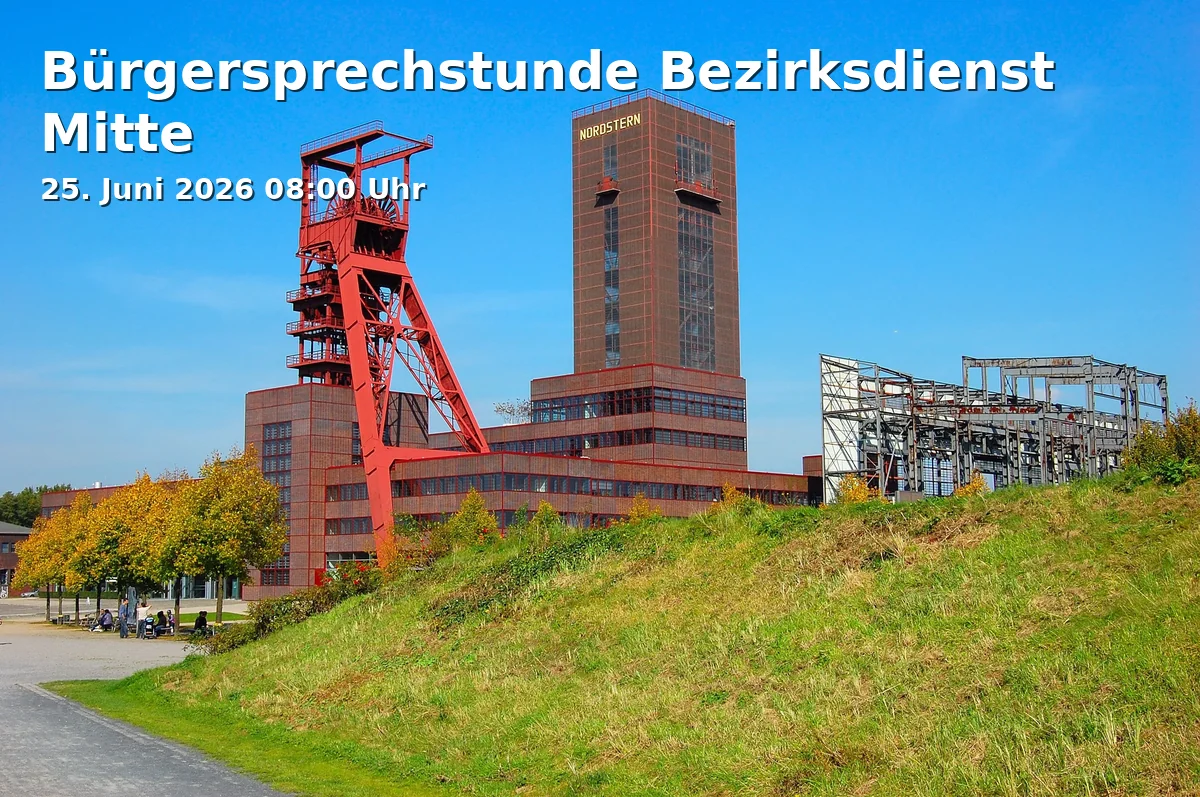 Event: Bürgersprechstunde Bezirksdienst Mitte in Bezirksdienststelle Mitte, Paulstraße 4, Gelsenkirchen on 25. Juni 2026