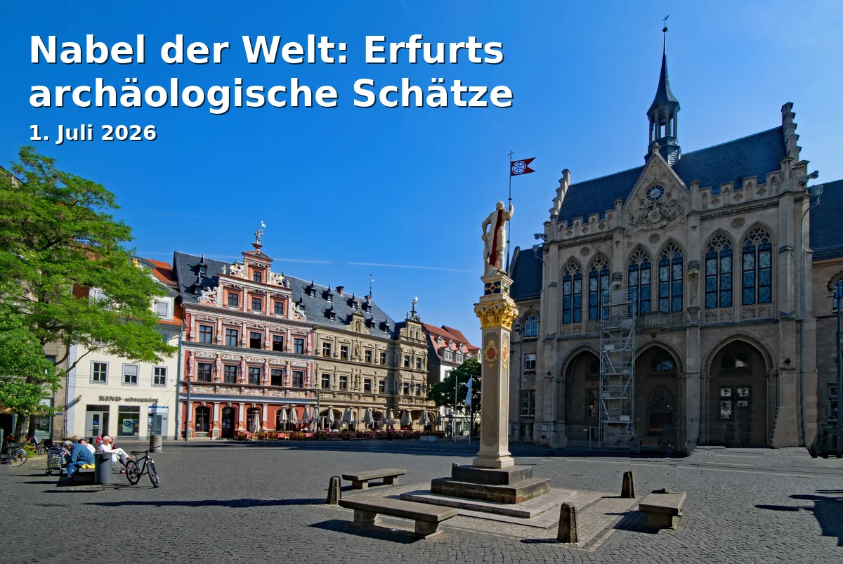 Event: Navel of the World: Erfurt's Archaeological Treasures in Stadtmuseum Haus zum Stockfisch, Johannesstraße 123, 99084 Erfurt on 1. July 2026
