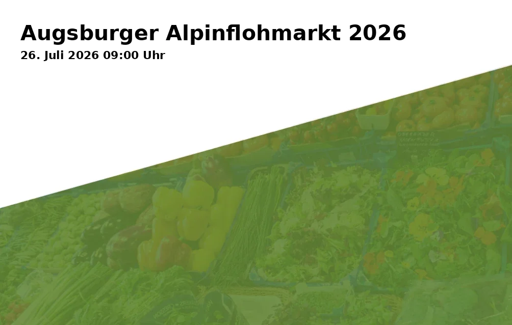 Event: Augsburg Alpine Flea Market 2026 in DAV Kletterzentrum Augsburg, Ilsungstraße 15b, 86161 Augsburg on 26. July 2026