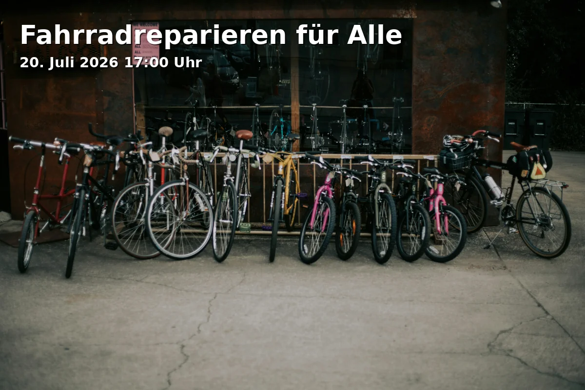 Event: Bicycle Repair for Everyone in Fahrradwerkstatt reborad am Rheinpark, Wanheimer Str. 223, 47053 Duisburg on 20. July 2026