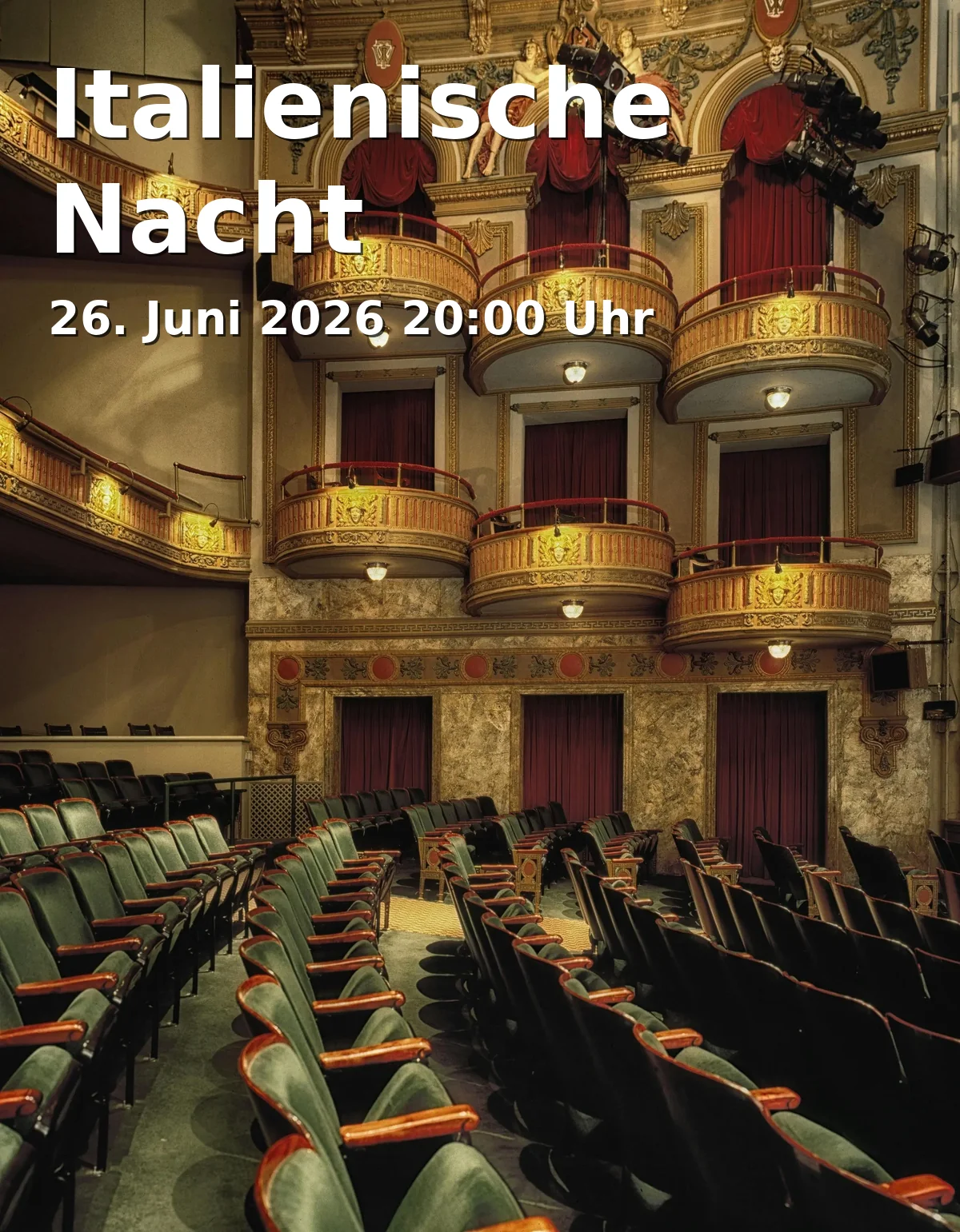 Event: Italian Night in Münchner Volkstheater, Bühne 3 on 26. June 2026