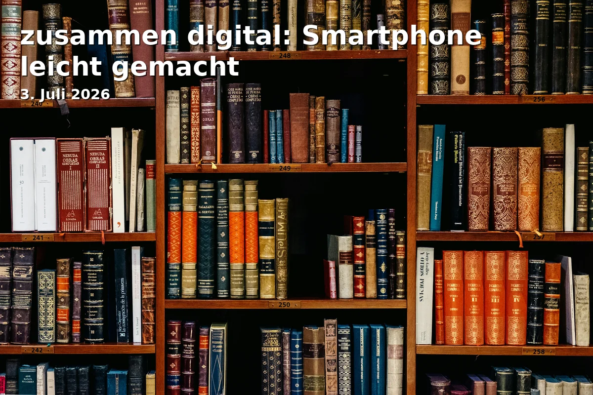 Event: together digital: Smartphone made easy in Stadtbücherei am Ernst-Reuter-Platz, Ernst-Reuter-Platz 1, 86150 Augsburg on 3. July 2026