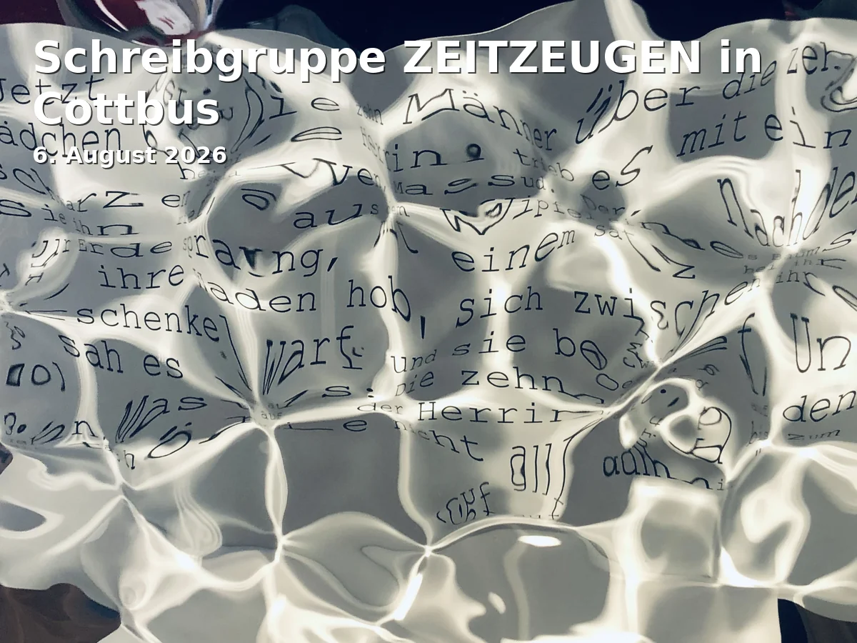 Event: Schreibgruppe ZEITZEUGEN in Cottbus