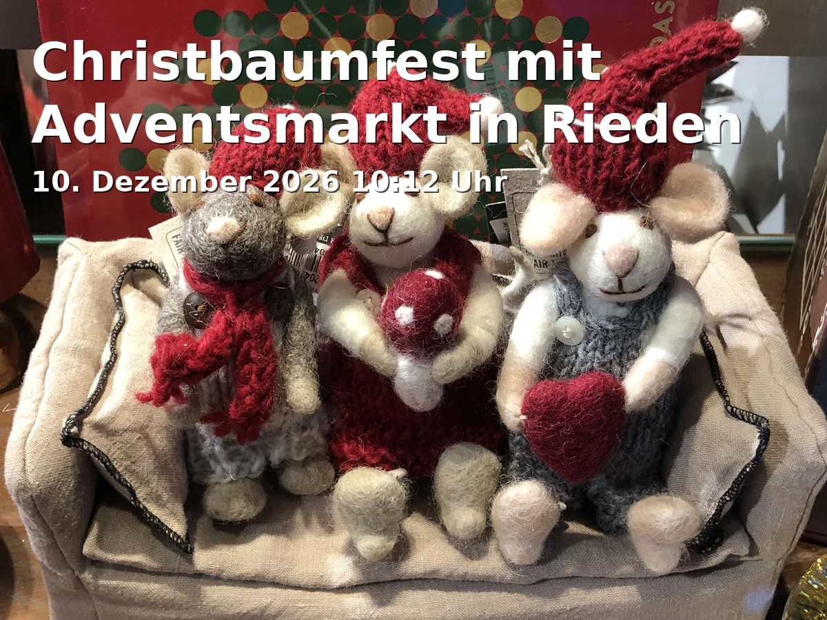 Event: Christbaumfest mit Adventsmarkt in Rieden