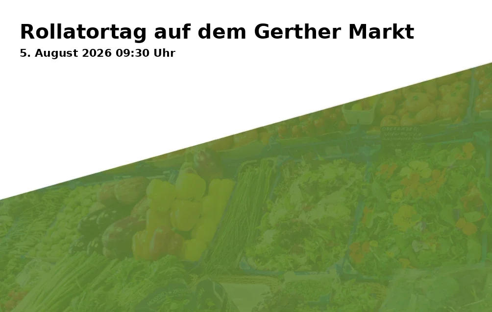Event: Rollatortag auf dem Gerther Markt