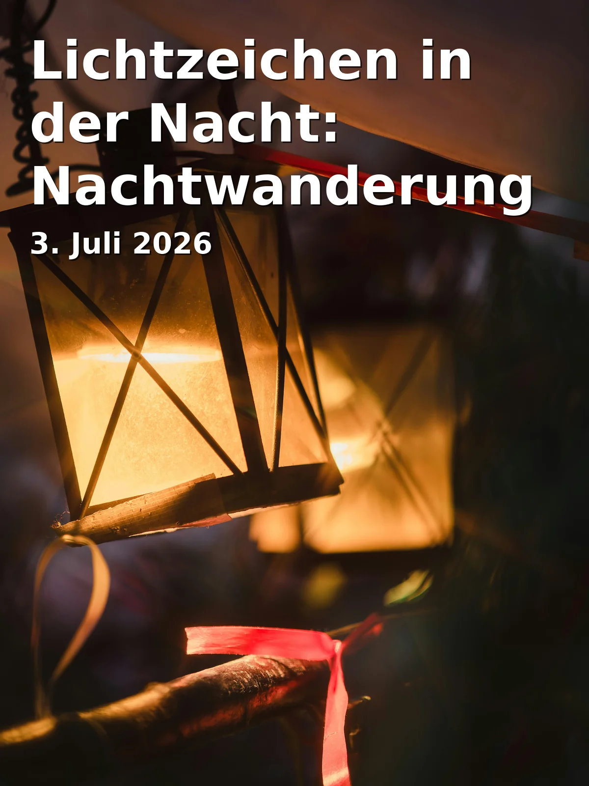 Traffic Lights in the Night: Night Hike in Bielefeld