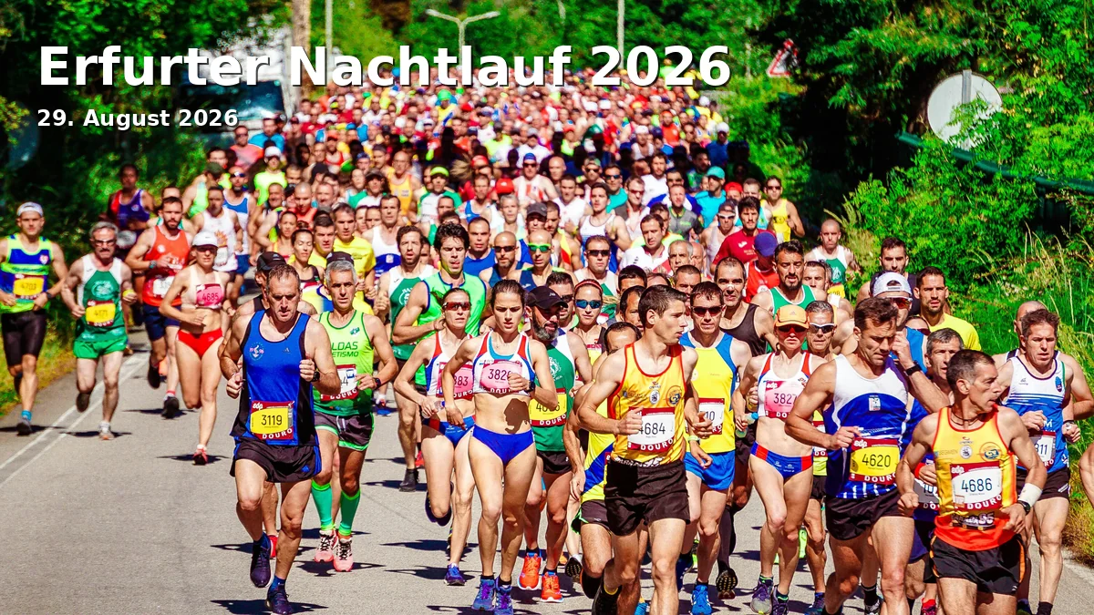 Event: Erfurt Night Run 2026 in Erfurter Innenstadt, Erfurt on 29. August 2026