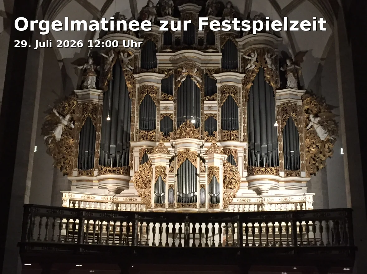 Event: Orgelmatinee zur Festspielzeit in Stadtkirche Bayreuth, Kirchplatz 1, 95444 Bayreuth on 29. Juli 2026