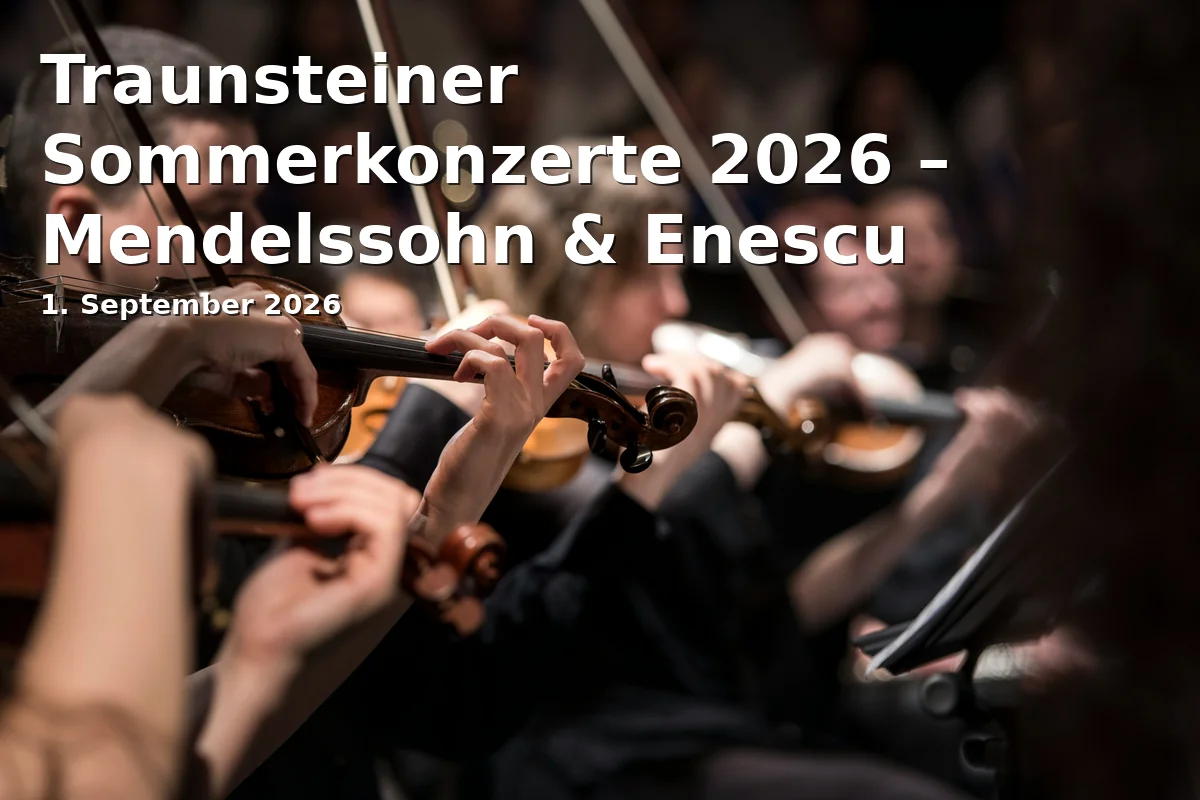 Event: Traunsteiner Sommerkonzerte 2026 – Mendelssohn & Enescu in Kulturforum Klosterkirche, Klosterstr. 3, 83278 Traunstein on 1. September 2026