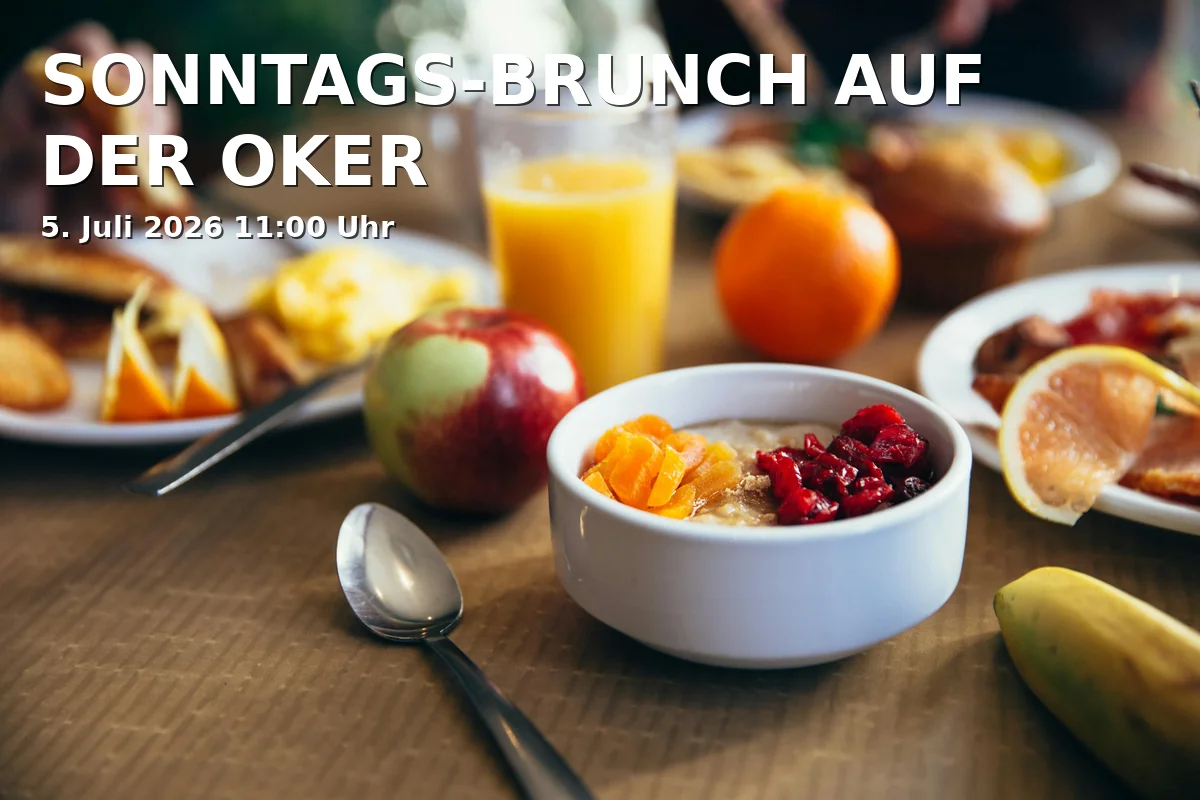 Event: SONNTAGS-BRUNCH AUF DER OKER in Anleger OkerTour, John-F.-Kennedy-Platz/Kurt-Schumacher-Str. 26a (direkt an der Brücke), 38102, Braunschweig on 5. Juli 2026