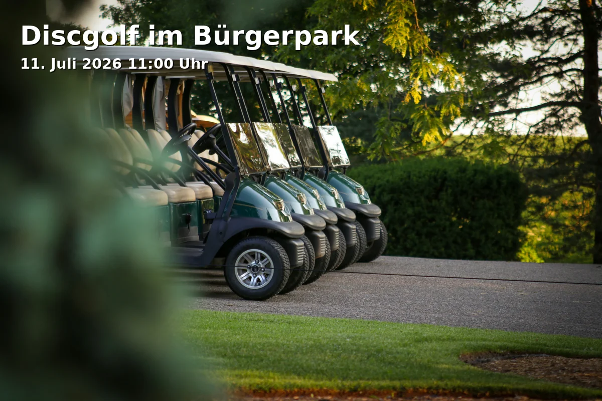 Event: Discgolf im Bürgerpark in Bürgerpark, Discgolf-Anlage, Bahn 1, bei der Info-Tafel (Zugang über Friedrich-Kreiß-Weg), 38100 Braunschweig on 11. Juli 2026