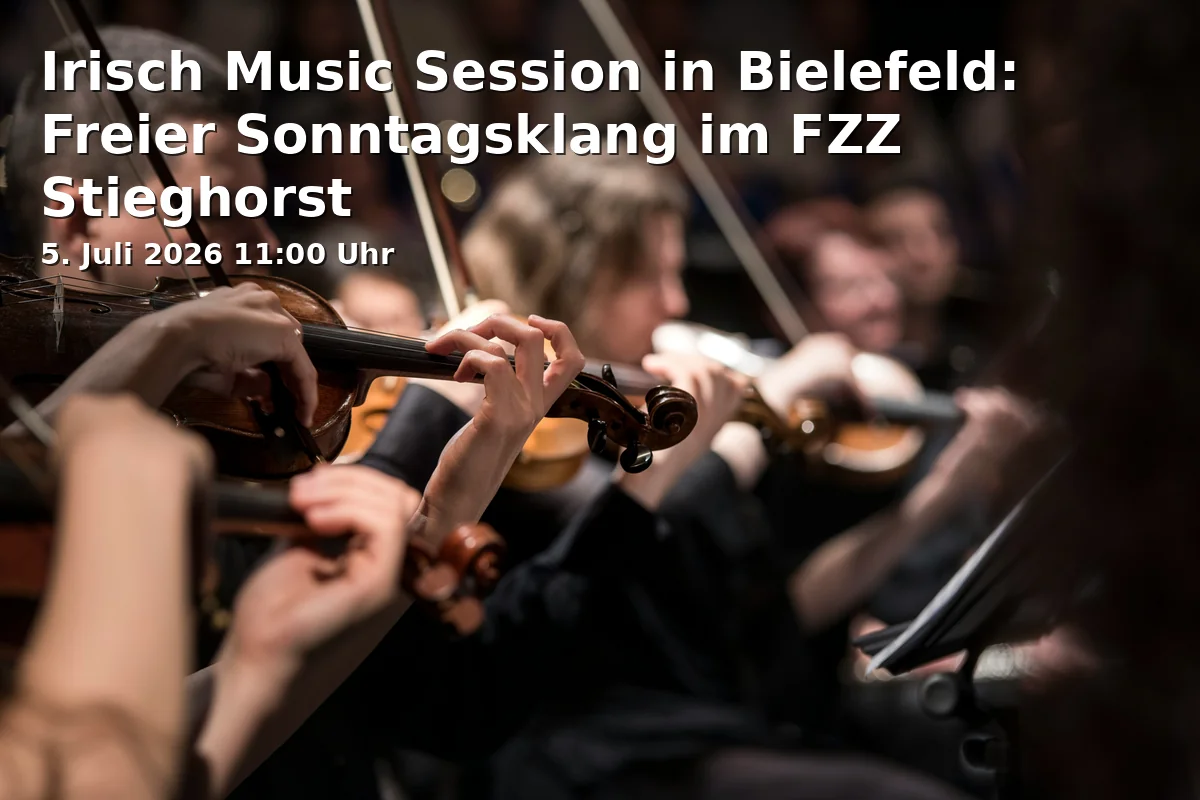 Event: Irish Music Session in Bielefeld: Free Sunday Sound at FZZ Stieghorst in FZZ Freizeitzentrum Stieghorst, Glatzer Str. 21, 33605 Bielefeld on 5. July 2026