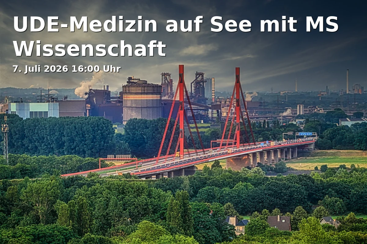 Event: UDE-Medizin auf See mit MS Wissenschaft in Duisburger Innenhafen, Johannes-Corputius-Platz 1, 47051 Duisburg on 7. Juli 2026