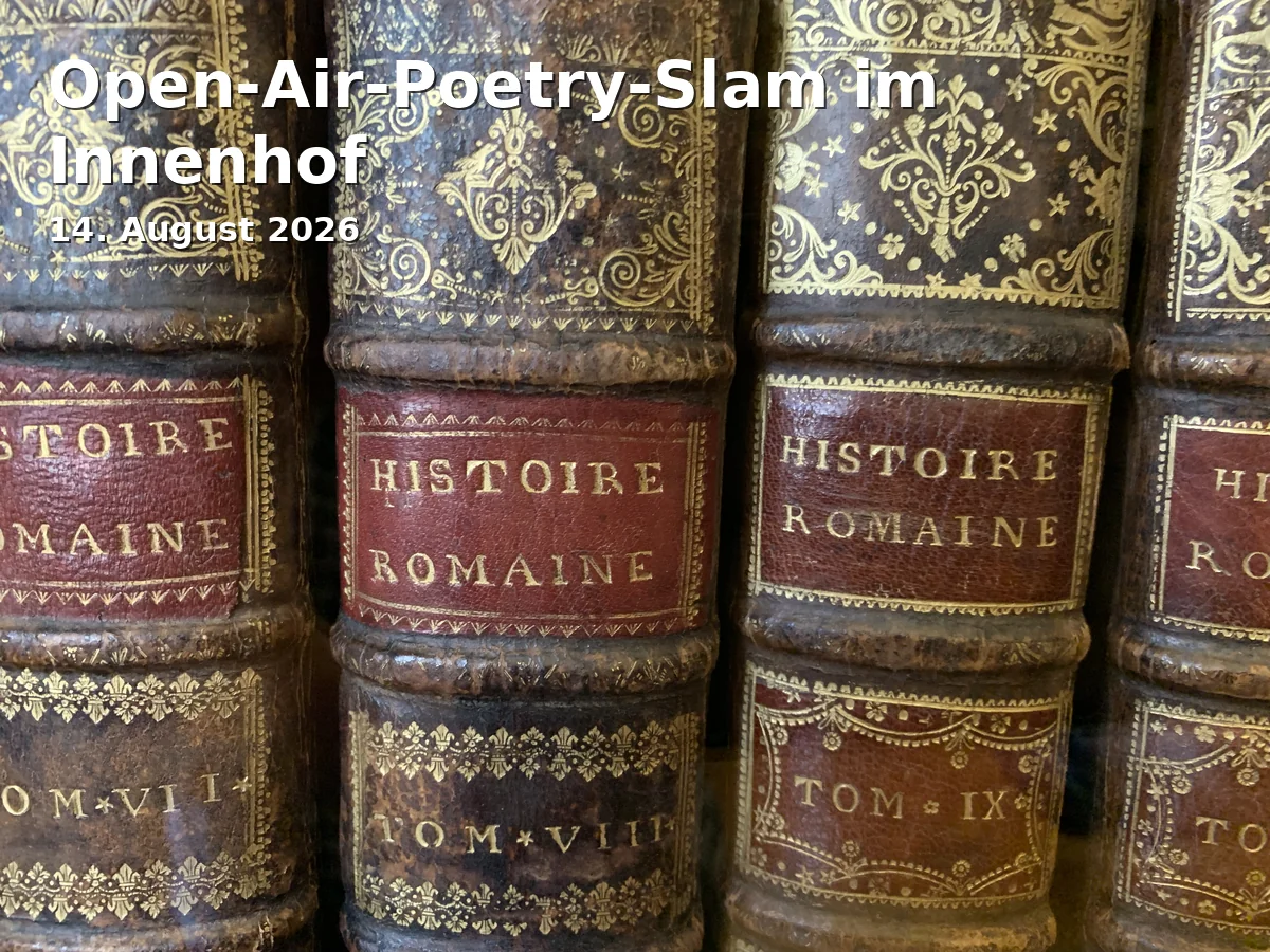 Event: Open-Air-Poetry-Slam im Innenhof in Regionalbibliothek Weiden, Schulgasse 3, 92637 Weiden on 14. August 2026