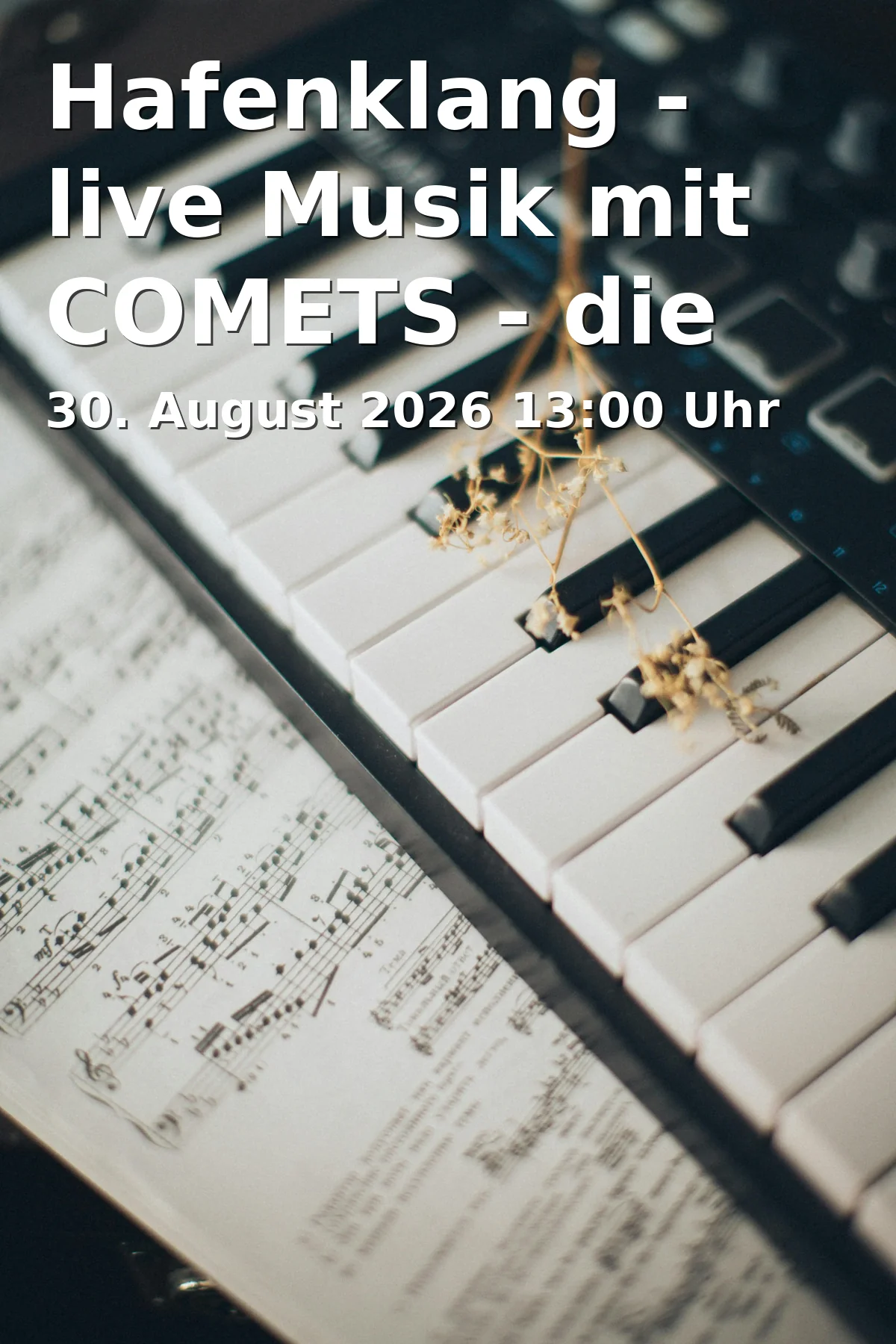 Event: Hafenklang - live music with COMETS - the oldie band in Biergarten Mühlenweide, Dammstraße 1D auf der Mühlenweide, 47119 Duisburg on 30. August 2026
