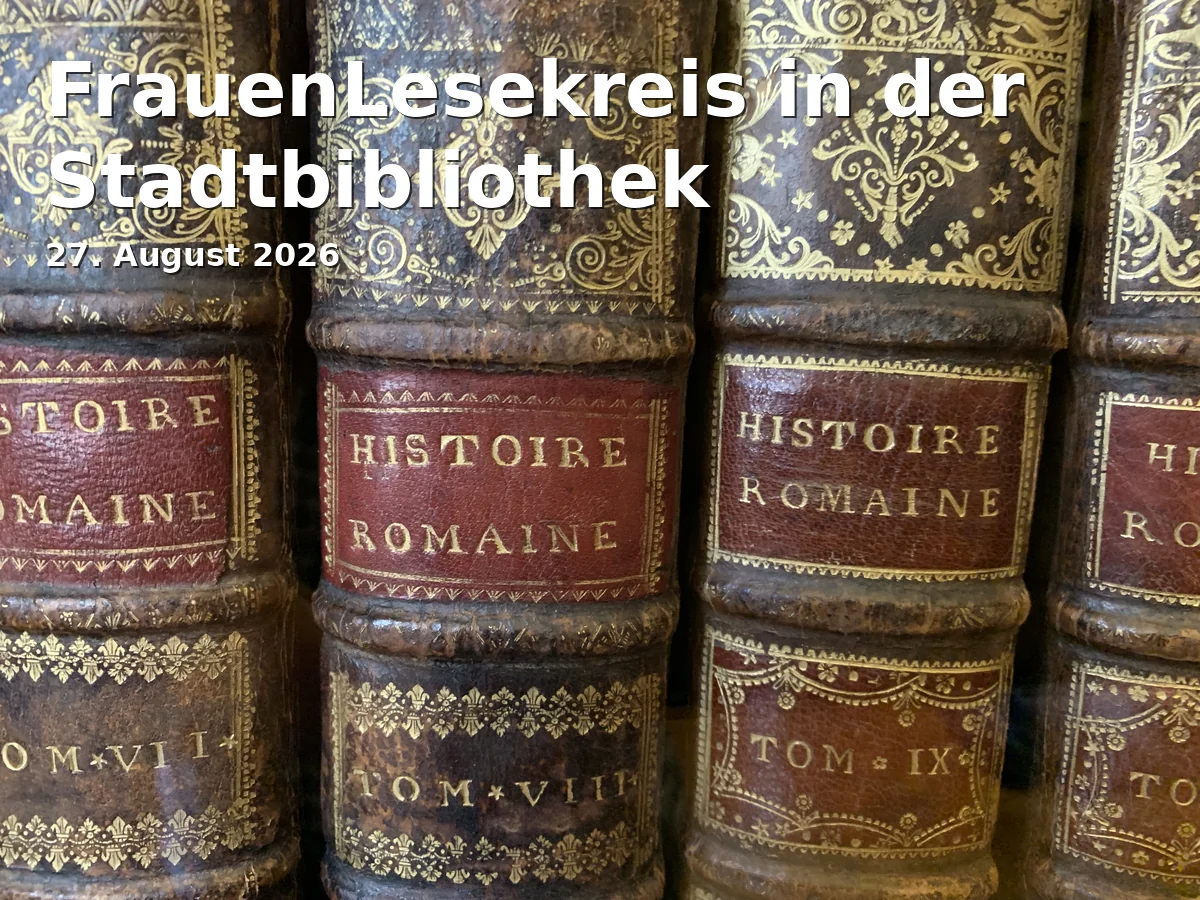 Event: Women’s Reading Circle at the City Library in Stadt- und Regionalbibliothek Cottbus, Berliner Straße 13, Cottbus on 27. August 2026