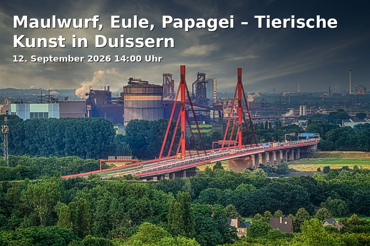 Event: Mole, Owl, Parrot – Animal Art in Duissern in Haltestelle Lutherplatz, Mülheimer Str. 112, 47057 Duisburg on 12. September 2026