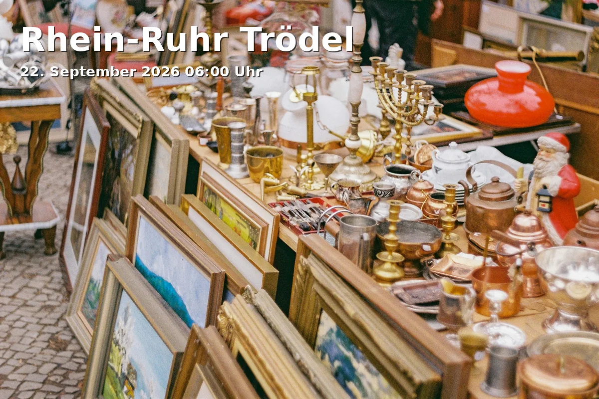 Event: Rhein-Ruhr Trödel in Rhein-Ruhr-Halle | Parkplatz, Duisburger Straße 306, 47166 Duisburg on 22. September 2026