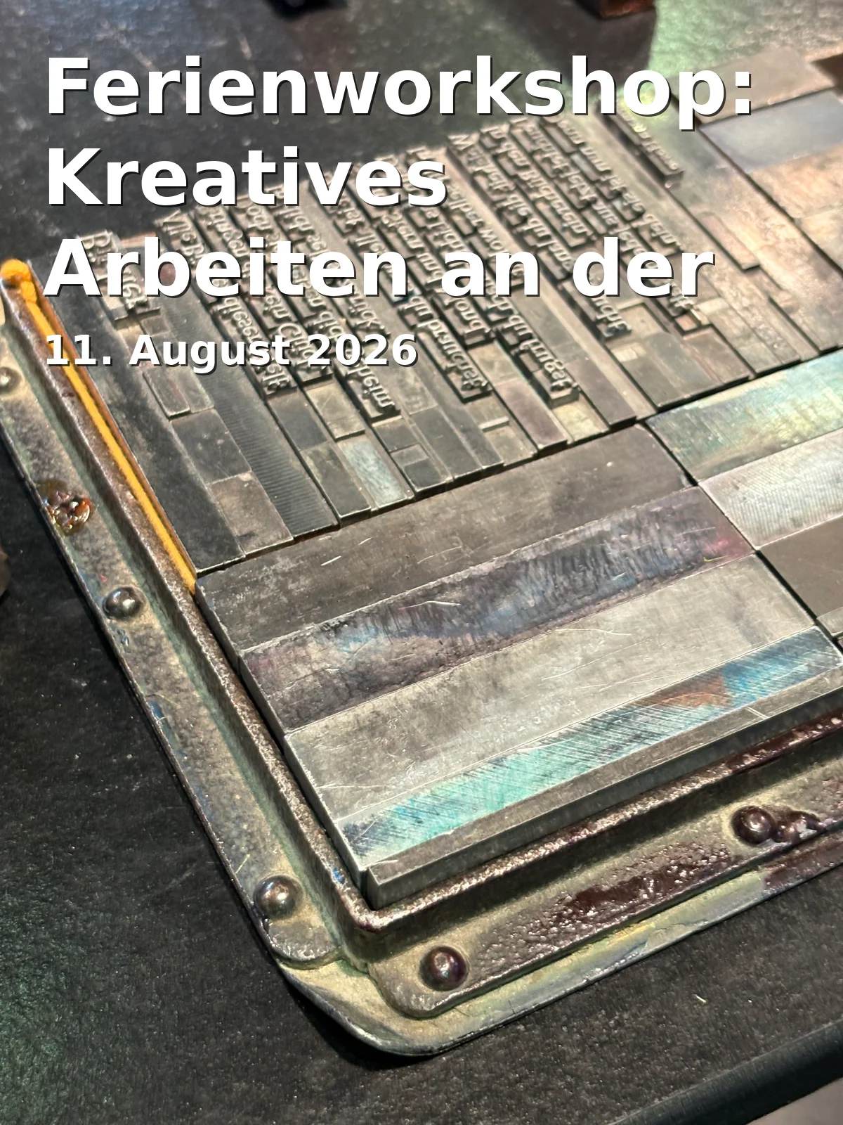 Event: Holiday Workshop: Creative Work at the Printing Press in Jüdisches Museum Franken, Königstraße 89, 90762 Fürth on 11. August 2026