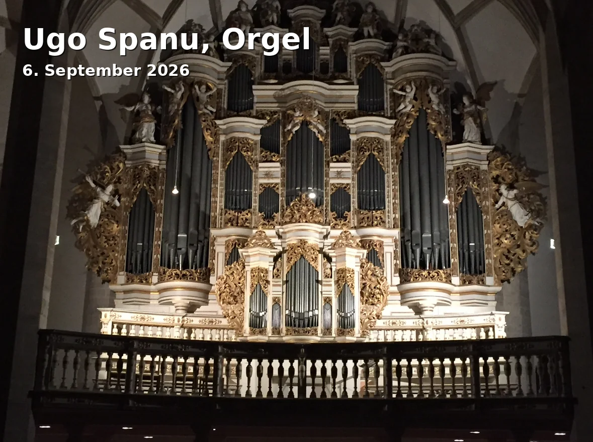 Event: Ugo Spanu, Organ in Asamkirche Maria de Victoria, Kupferstr. 2, 85049 Ingolstadt on 6. September 2026