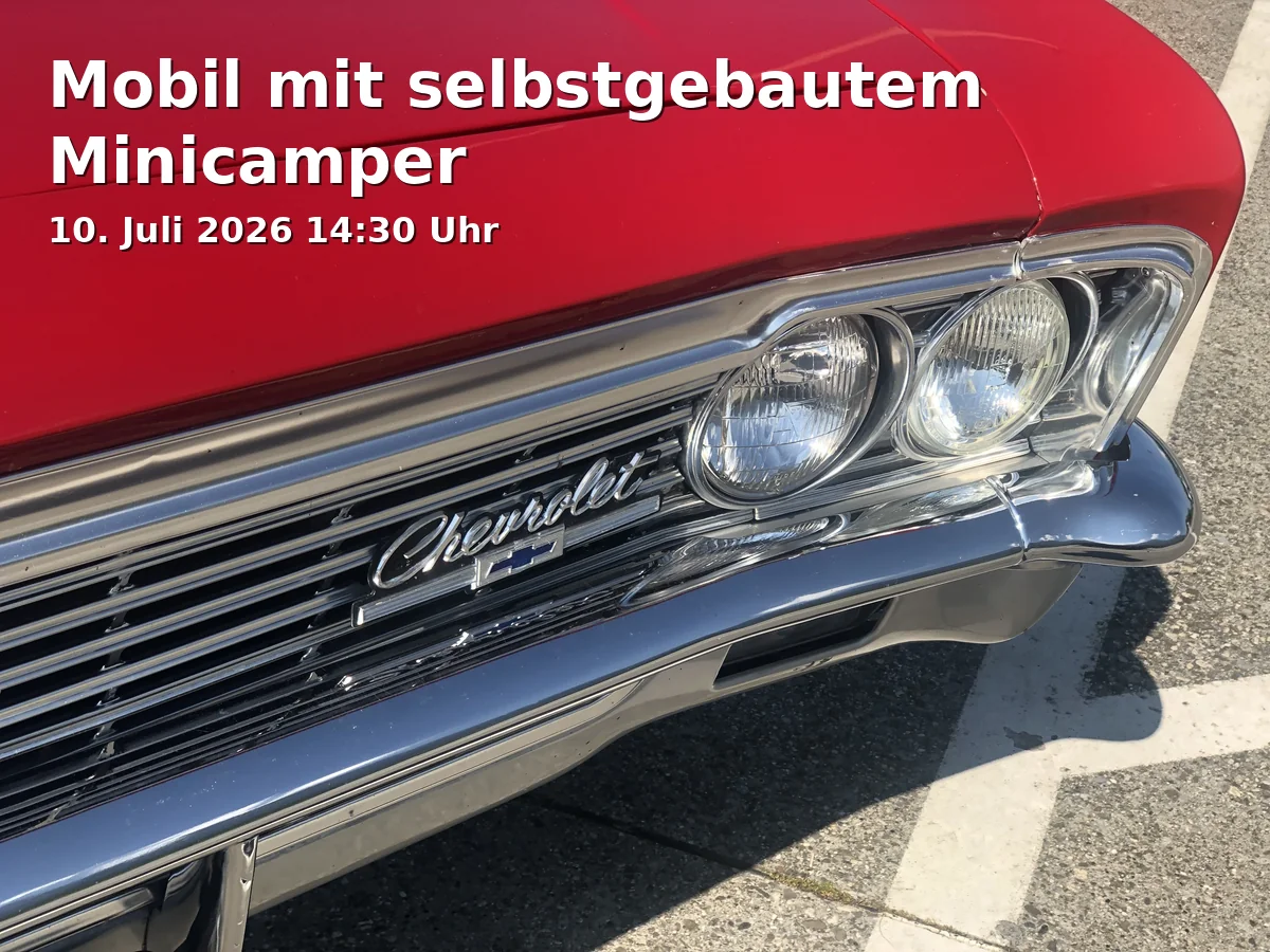 Event: Mobile with a self-built minicamper in vhs-Gebäude, Wilhelmstr. 2f, Atelier, 91054 Erlangen on 10. July 2026