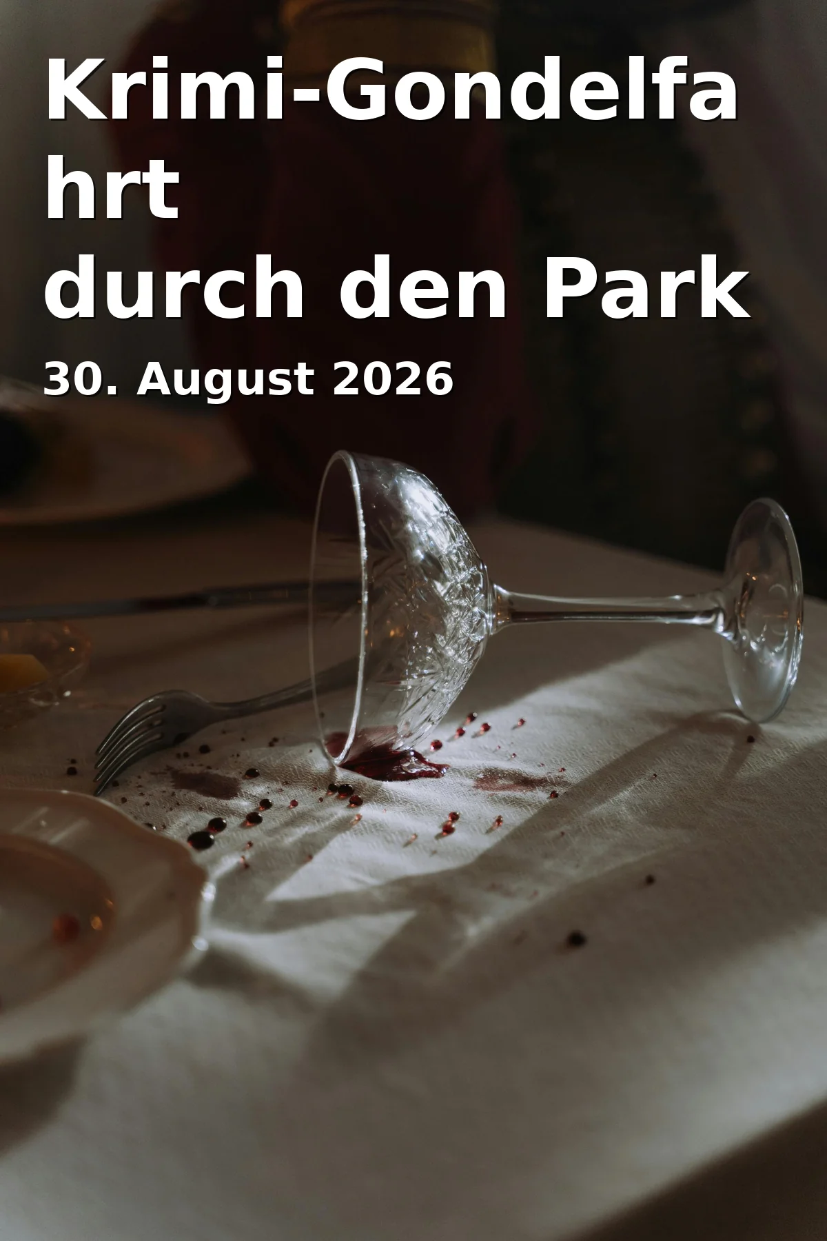 Event: Crime Gondola Ride through the Park in Park & Schloss Branitz, Robinienweg 5, 03042 Cottbus on 30. August 2026