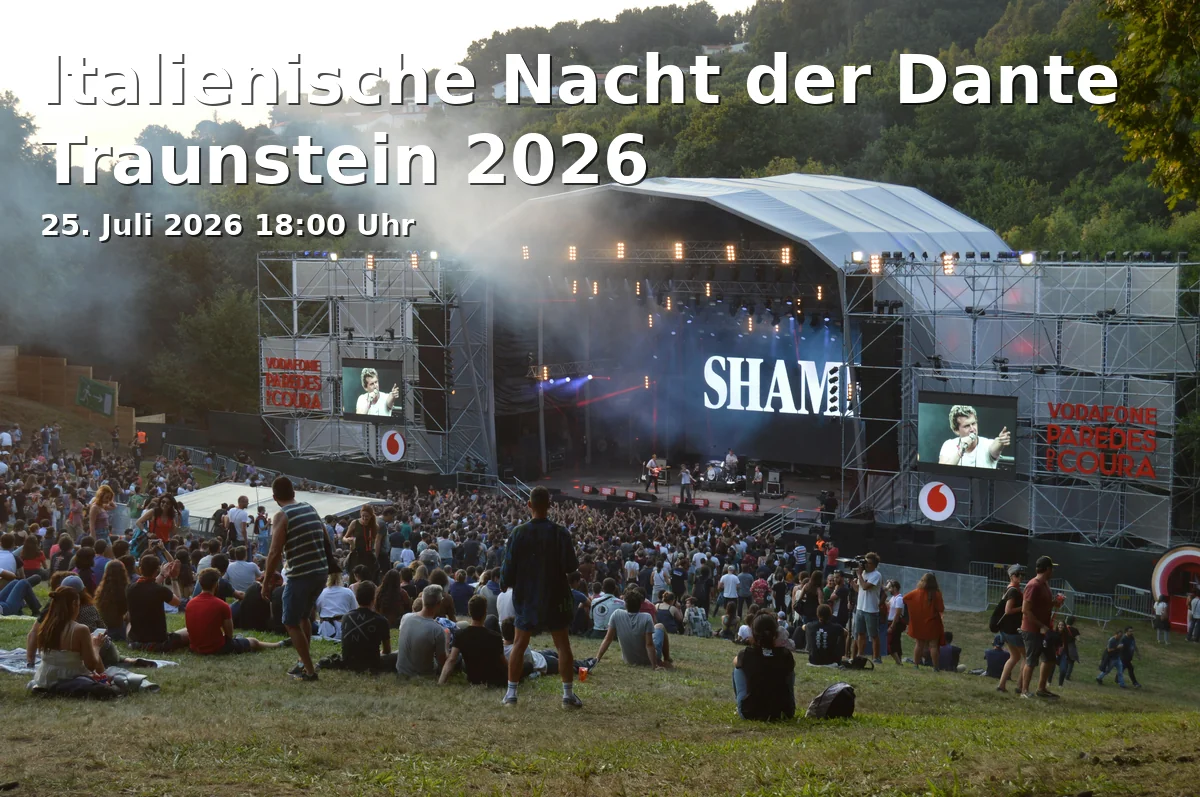 Event: Italienische Nacht der Dante Traunstein 2026 in Studio 16, Bahnhofstraße 16, 83278 Traunstein on 25. Juli 2026