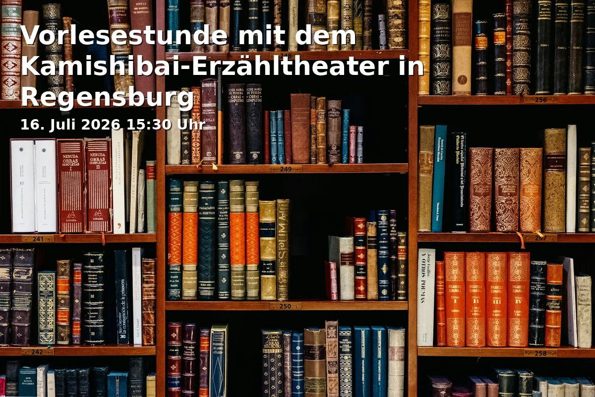Event: Vorlesestunde mit dem Kamishibai-Erzähltheater in Regensburg in Stadtteilbücherei Nord, Hans-Hayder-Straße 2, 93059 Regensburg on 16. Juli 2026